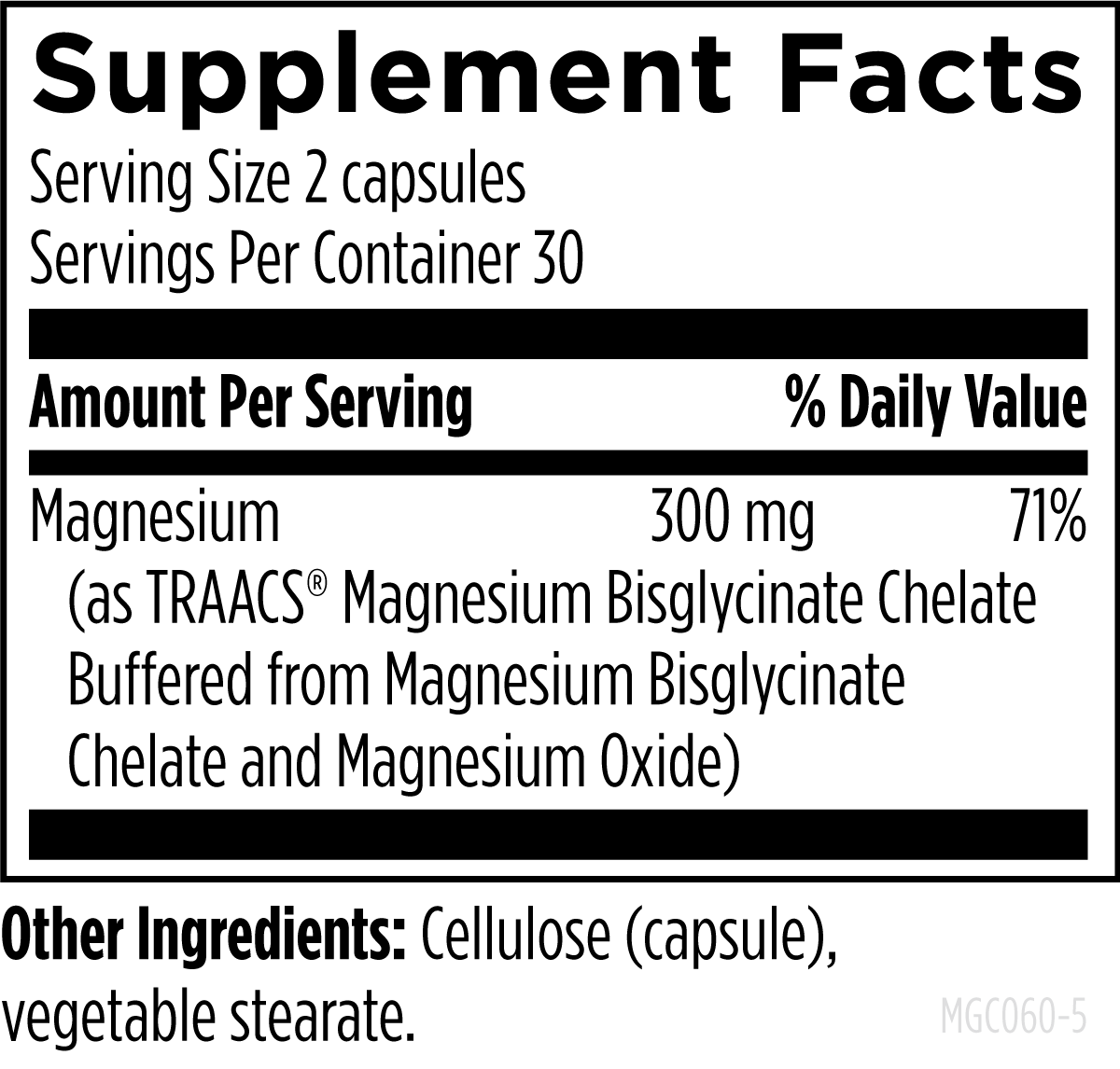Magnesium Glycinate Complex 120 Capsules