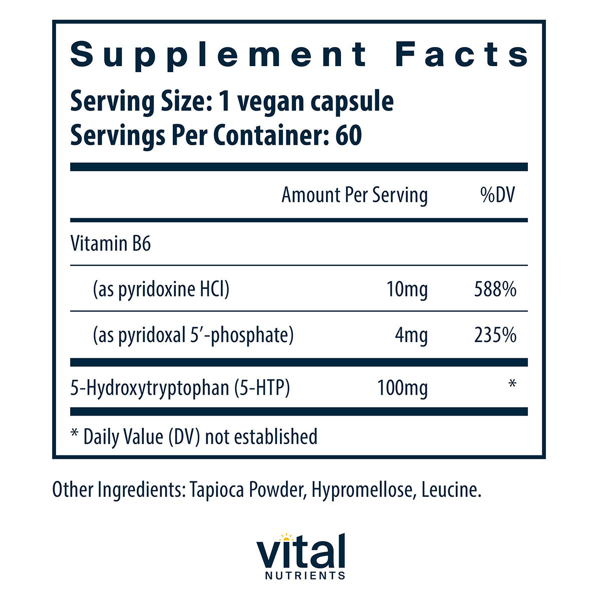 5HTP 100mg 60 Vegetarian Capsules