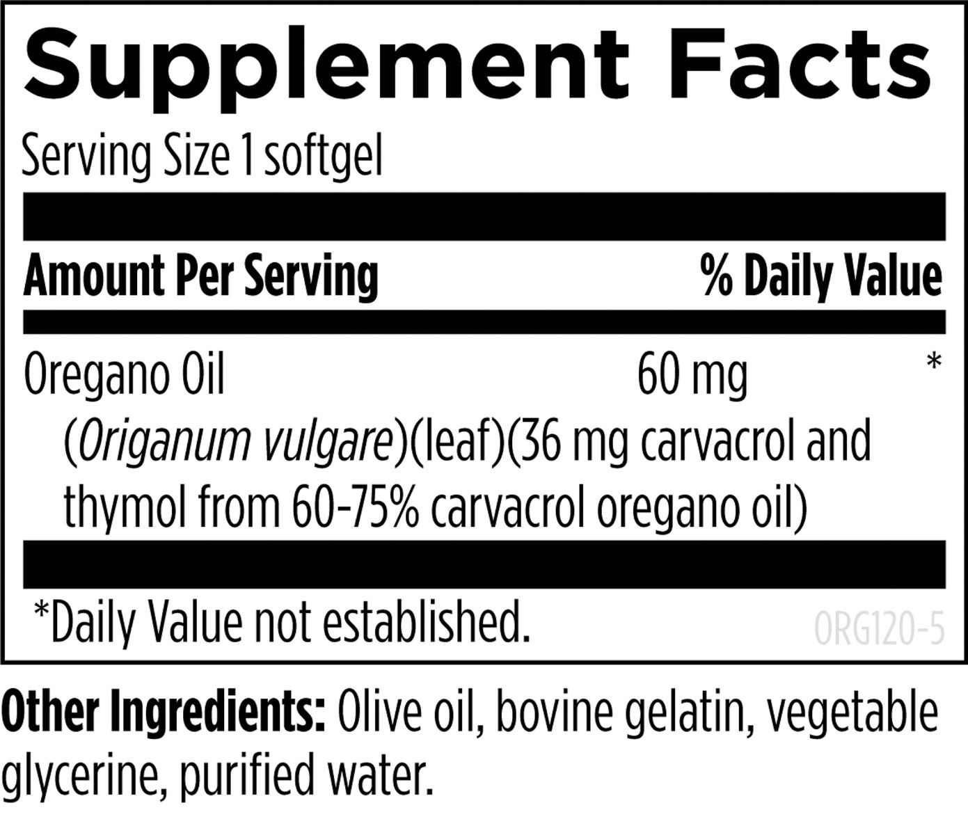 Oil of Oregano-120 capsules