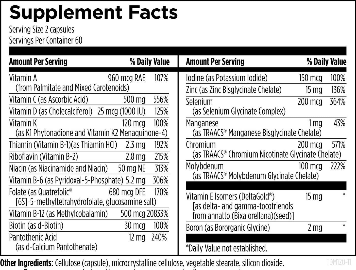 Twice Daily Multi-120 capsules