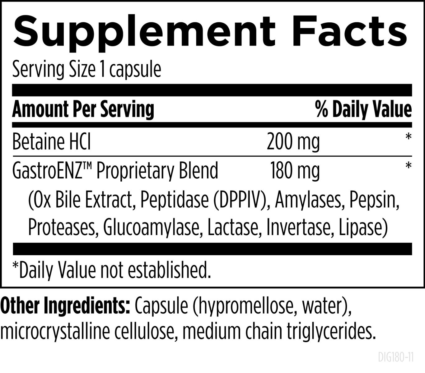 Digestzymes™-180 capsules