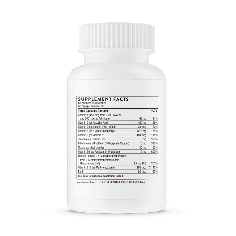 Thorne Basic Prenatal Vitamins for women - 90 Capsules