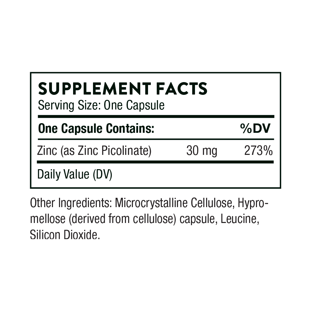 Zinc Picolinate 30 mg - 60 Capsules