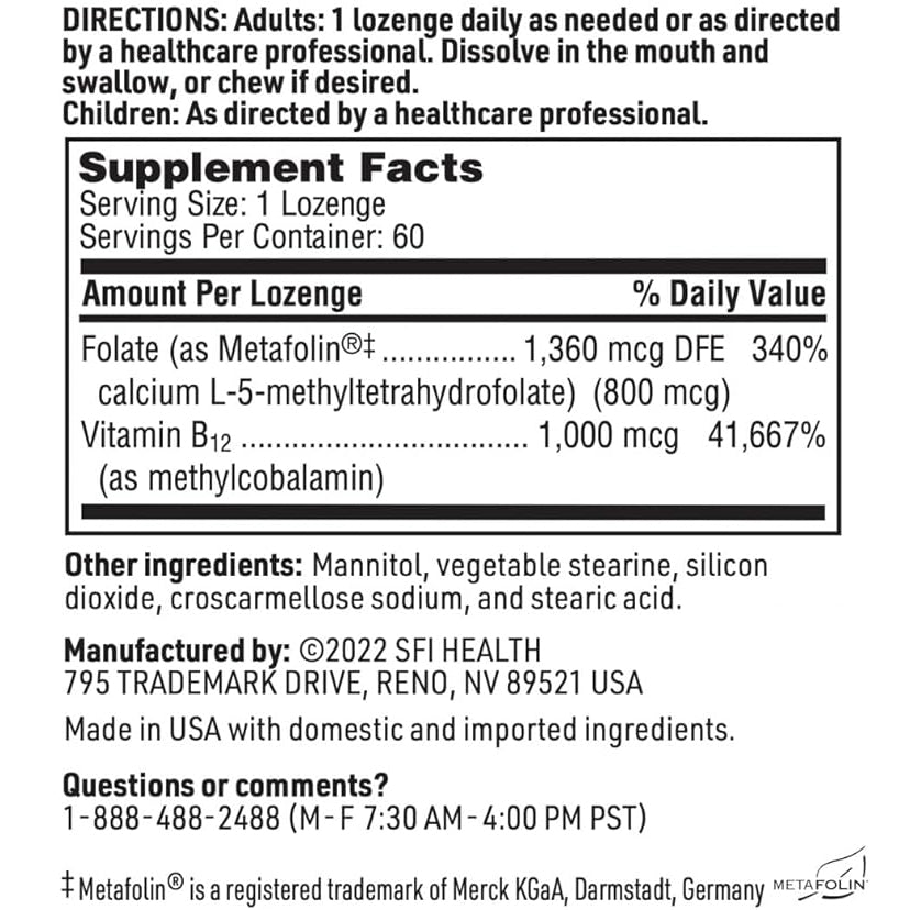 Active B12-Folate - 60 Tablets