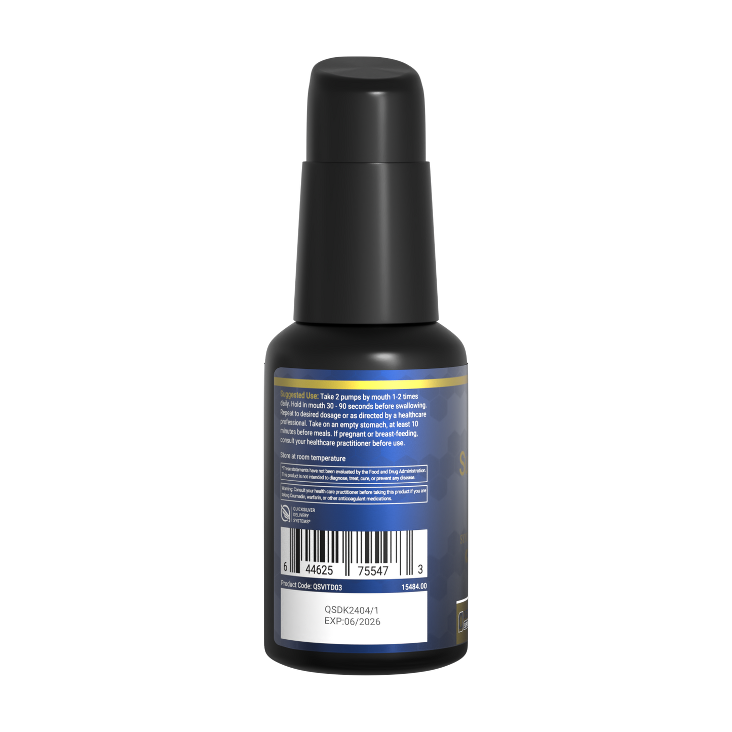 Super Vitamin D3K2(5000IU), For Heart, Bone Health + Immune Support - 1.7 oz/50ml