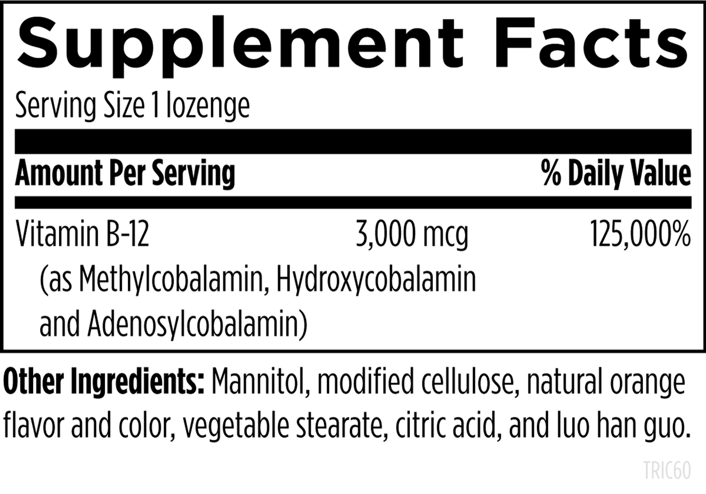 Tricobalamin™ - 60 lozenges Orange