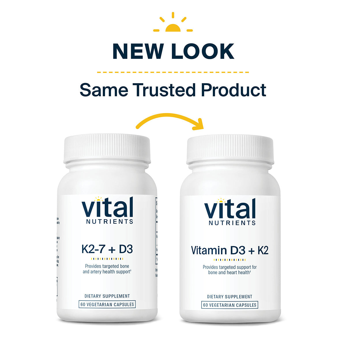 Vitamin D3 + K2 - 60 Vegetarian Capsules