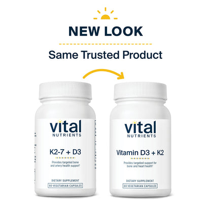 Vitamin D3 + K2 - 60 Vegetarian Capsules