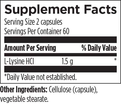 L-Lysine HCL-120 capsules