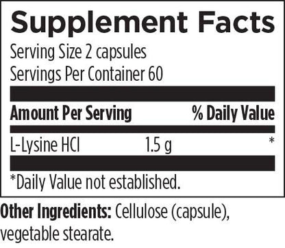 L-Lysine HCL-120 capsules