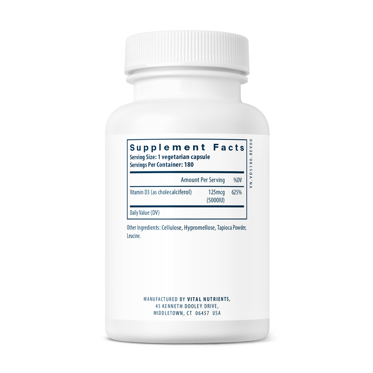 Vitamin D3 5000IU - 90 Vegetarian Capsules
