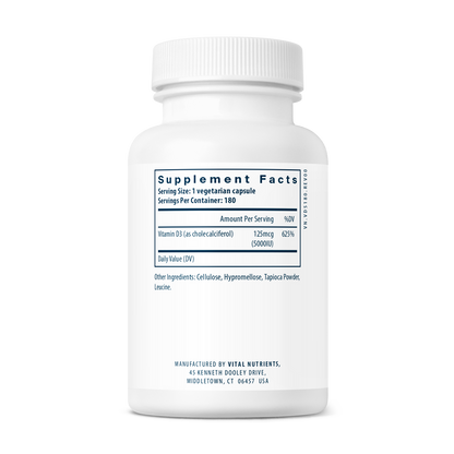 Vitamin D3 5000IU - 90 Vegetarian Capsules