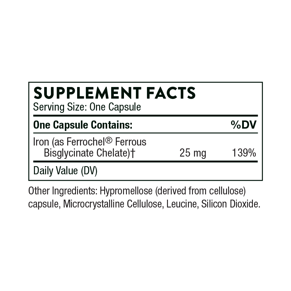 Iron Bisglycinate - 60 Capsules
