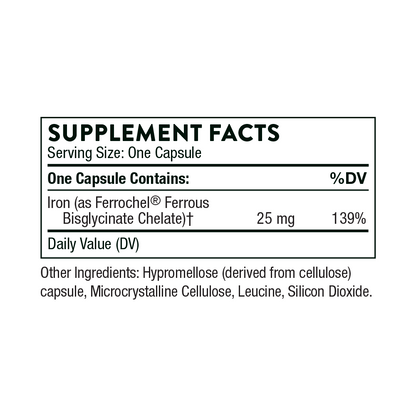 Iron Bisglycinate - 60 Capsules