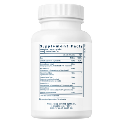 Blood Sugar Support - 60 Vegetarian Capsules