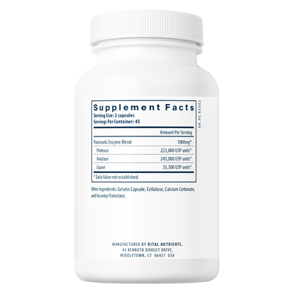 Pancreatic Enzymes 1,000 mg - 90 Capsules