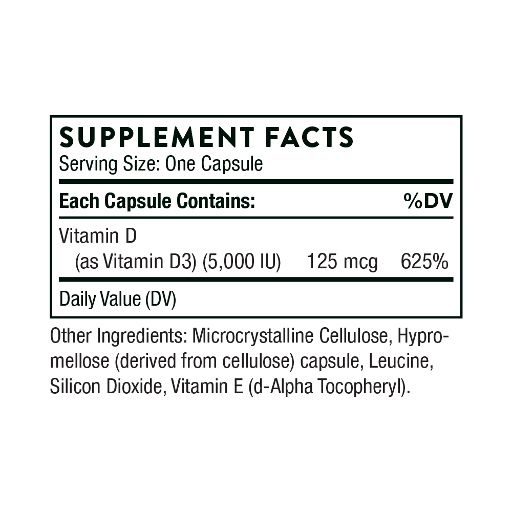 Vitamin D-5,000 - 60 Capsules