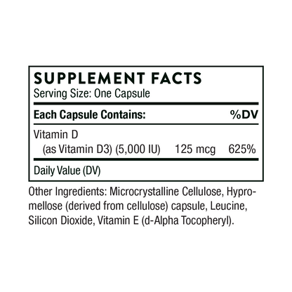 Vitamin D-5,000 - 60 Capsules