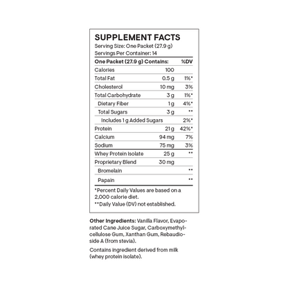 Whey Protein Isolate - Vanilla