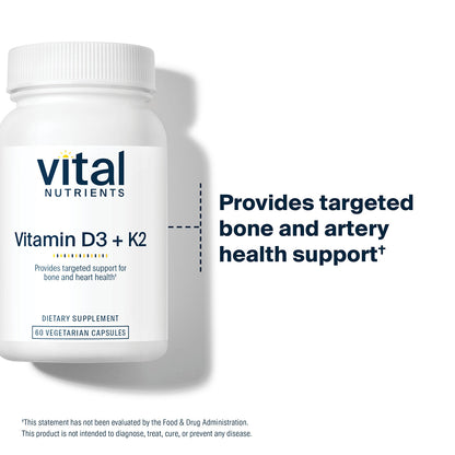Vitamin D3 + K2 - 60 Vegetarian Capsules