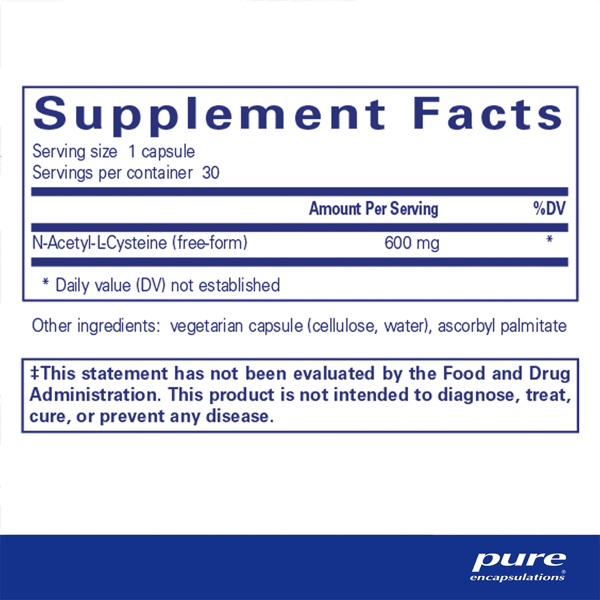 NAC (N-Acetyl-l-Cysteine) 600 mg