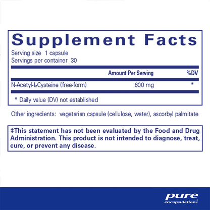 NAC (N-Acetyl-l-Cysteine) 600 mg