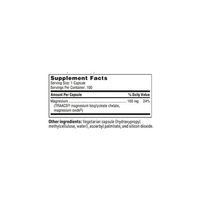 Magnesium Glycinate Complex 100 Capsules