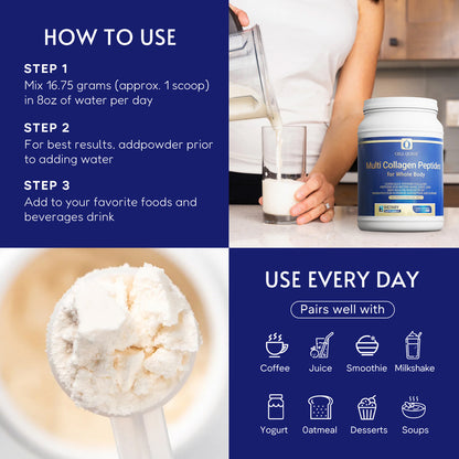 Multi Collagen Peptides Powder for Whole Body - 502.5g