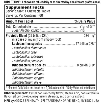 Ther-Biotic Kid's Probiotic Chewables  - 60 Chewable Tablets