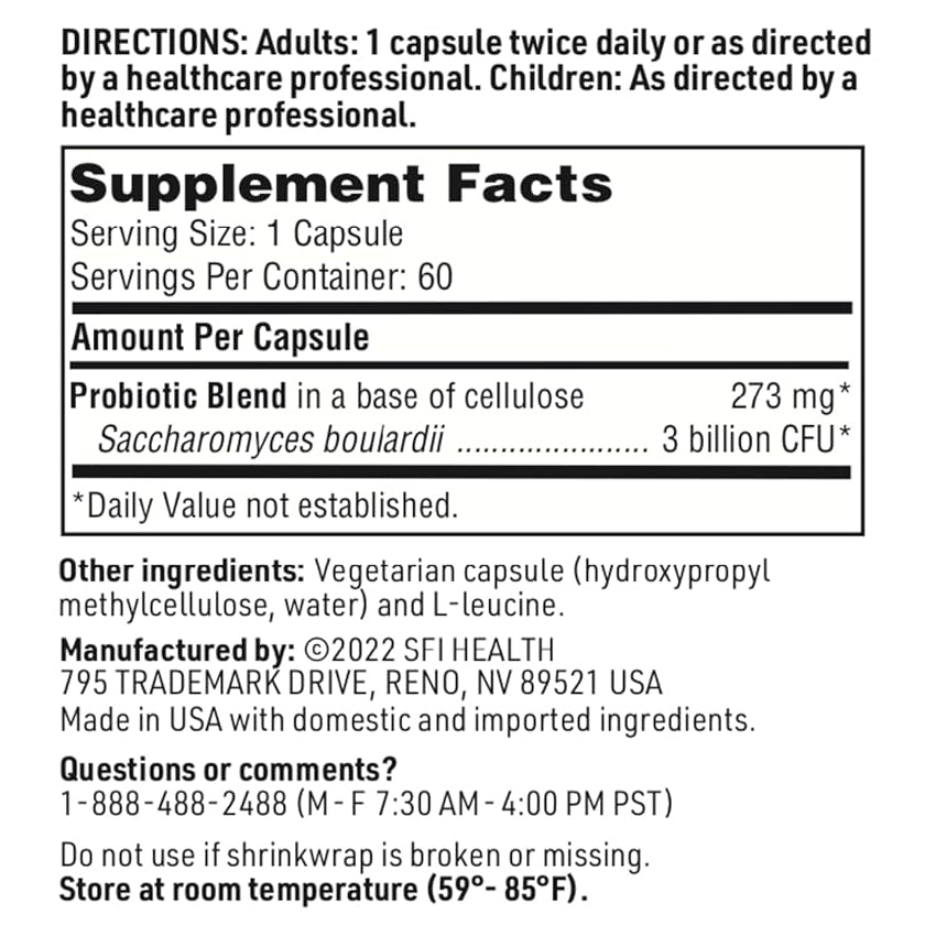 Ther-Biotic® Saccharomyces boulardii - 60 Capsules