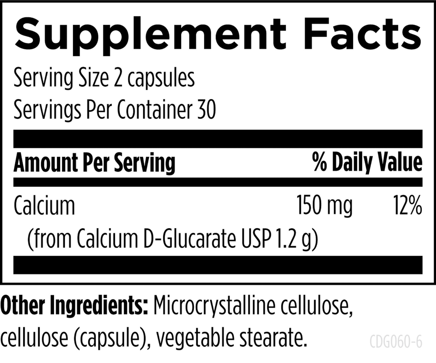 Calcium D-Glucarate-60 capsules