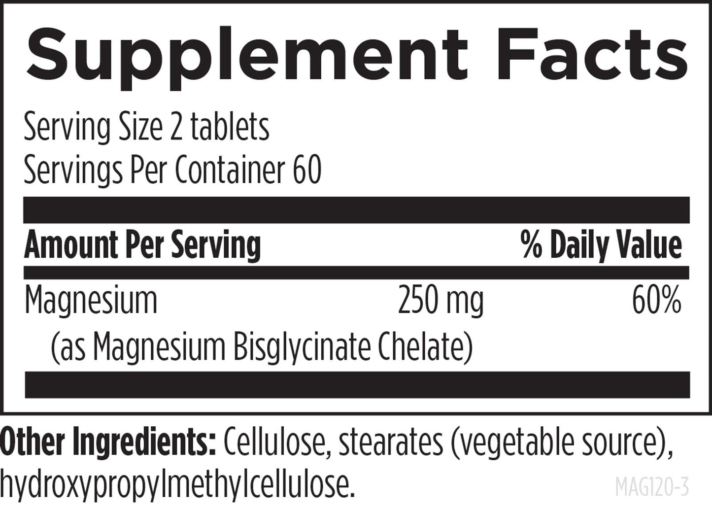 Magnesium Chelate - 120 tablets