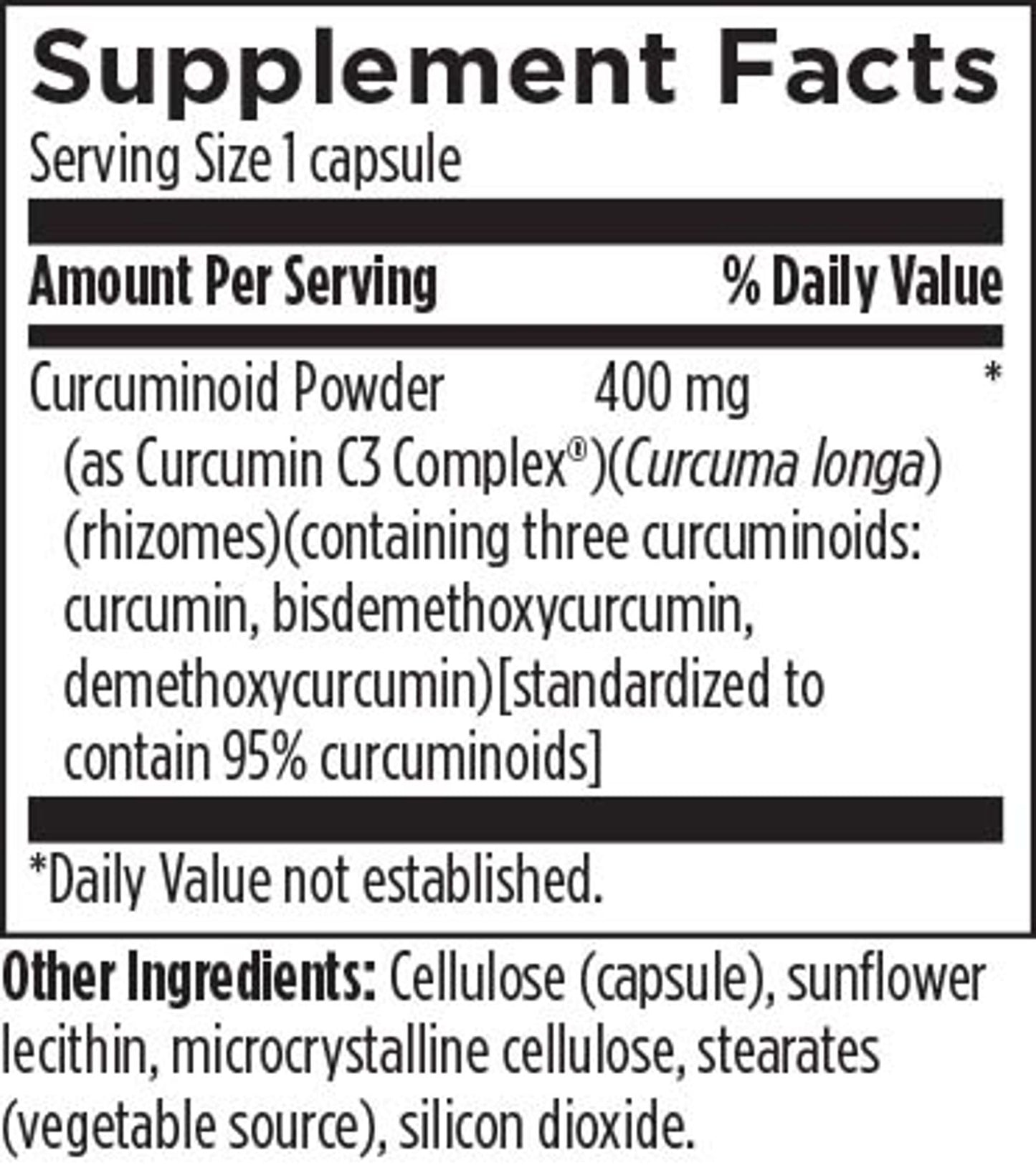 C3 Curcumin Complex - 60 capsules