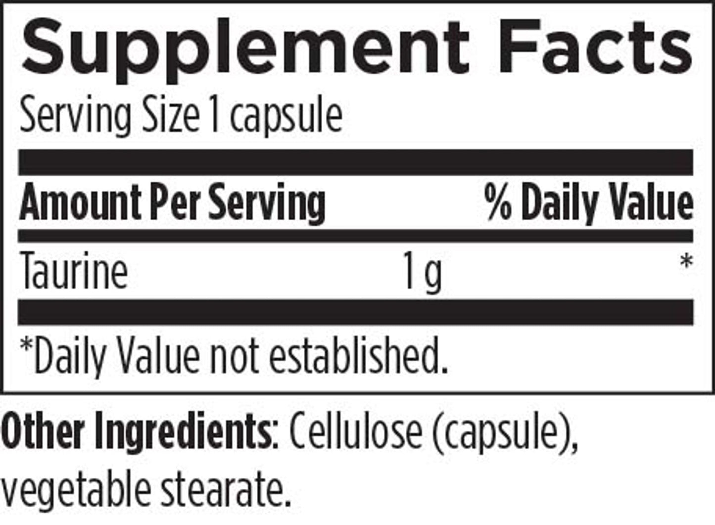 Taurine - 120 capsules